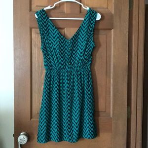 Black and green dress